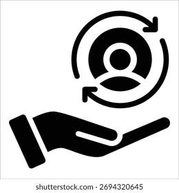 Customer Retention Icon Element For Design