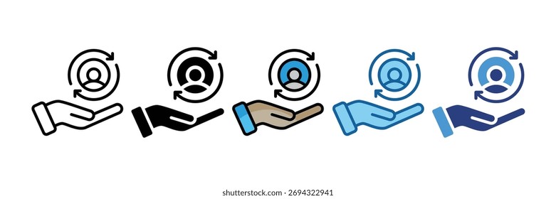 Customer Retention Icon Element For Design