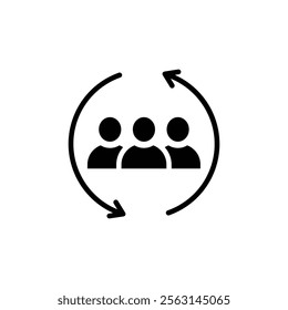 Customer retention icon Isolated flat vector in outline