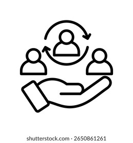 Customer Retention Icon Line Vector Illustration