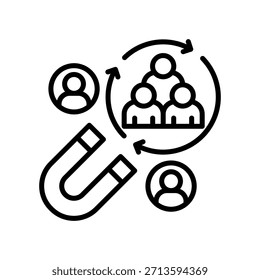 Vektorgrafik mit dem Symbol "Kundenbindung"