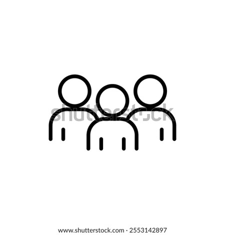 Customer retention icon linear logo isolated