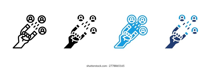 Customer Retention icon multiple style collection