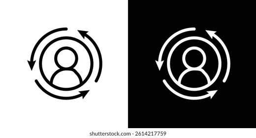 Customer retention icon outline collection for web design