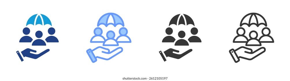 Customer Retention icon set multiple style collection