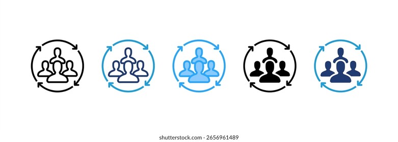 Customer Retention icon set multiple style collection