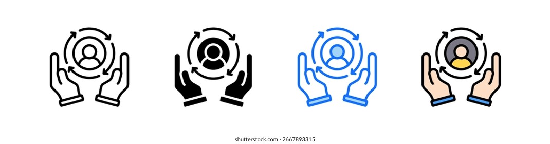 Symbol "Kundenbindung - Sammlung mehrerer Stile festlegen"