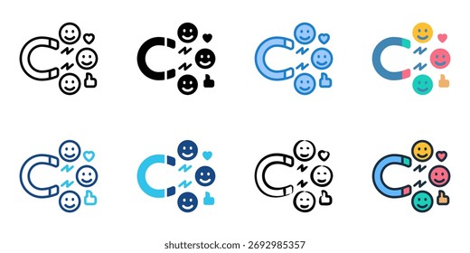 Conjunto de iconos de retención de Cliente colección de estilos múltiples 
