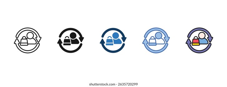 Customer Retention  icon sets collection multi style