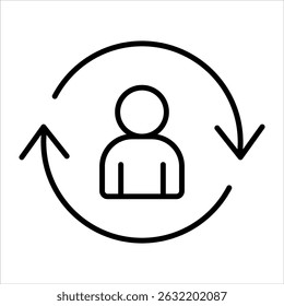 Ícone De Retenção De Cliente. Ilustração de Contorno de Vetor Simples