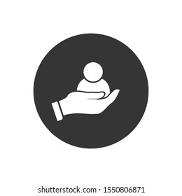 Customer retention icon. Vector illustration