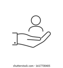 Customer retention icon. Vector illustration