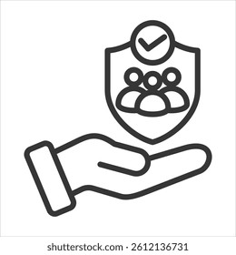 Customer Retention Icon Vector Illustration Outline