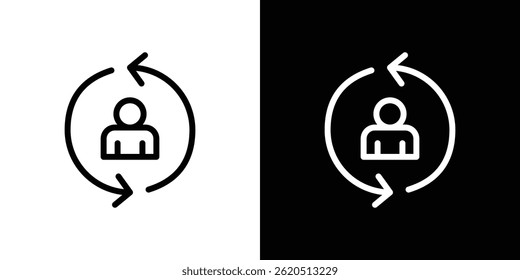 Vetor do ícone de retenção do cliente, modelo do logotipo da ilustração no estilo moderno