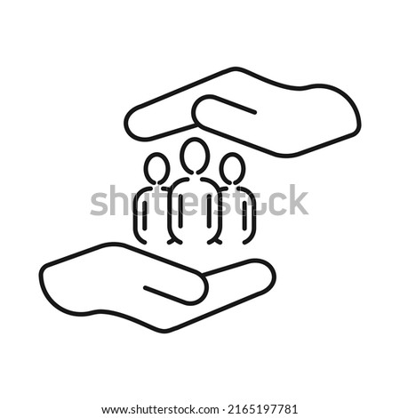 Customer retention line icon, client service editable stroke outline icon, high quality vector symbol for mobile app.