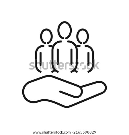 Customer retention line icon, client service editable stroke outline icon, high quality vector symbol for mobile app.