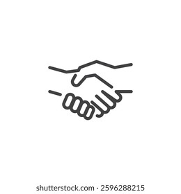 Customer Retention line icon. linear style sign for mobile concept and web design. Handshake outline vector icon. Deal symbol, logo illustration. Vector graphics