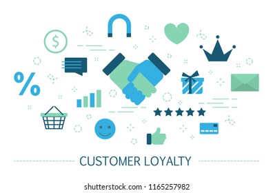 Customer Retention Loyalty Concept Attract Clients Stock Illustration ...