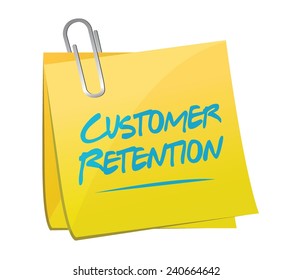 customer retention memo post illustration design over a white background
