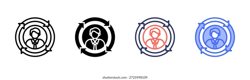 Customer Retention Multi Style Icon Set