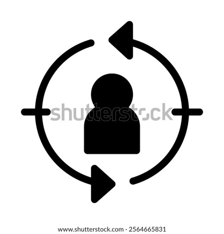 Customer retention strategies icon solid style transparent