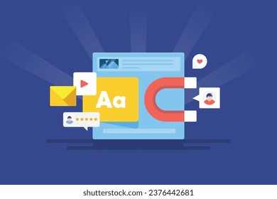 Customer retention strategy, customer acquisition, digital content marketing, Social media advertising, email promotion - vector illustration banner with icons