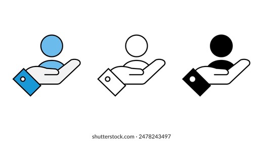 Kunde Retention Strategy Icons Set, Erlebniswert, Patient Symbol isoliert Hintergrund, Silhouette Icon, Vektorillustration.