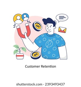 Customer Retention vector Colorful Design illustration. Symbol on White background EPS 10 File svg