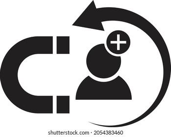 Customer Retention Vector Icon. marketing icon vector.