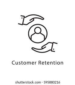 Customer Retention Vector Line Icon 