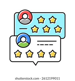 customer review color icon vector. customer review sign. isolated symbol illustration