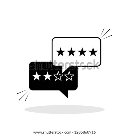 Customer review communication icon in flat style. Feedback / Testimonials symbol for your web site design, logo, app, UI Vector EPS 10.