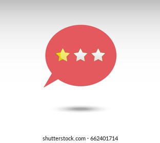 Customer review communication vector symbol, online survey, rating stars, positive and negative comments, chat bubble speeches, rating symbol chat