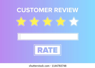Customer review concept. Application rating.