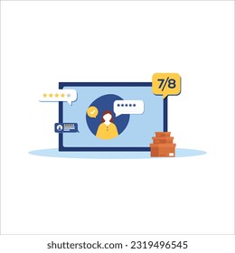 Customer review concept, customer Feedback concept illustration, Emotional feedback concept illustration for landing page