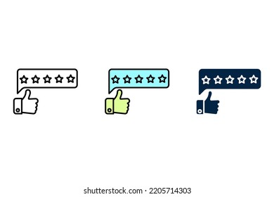 customer review concept line icon. Simple element illustration. customer review concept outline symbol design.