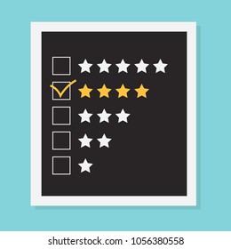 customer review concept- vector illustration