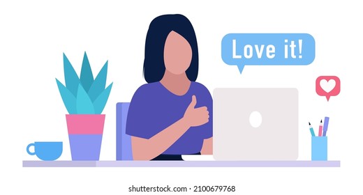 Customer review concept. Vector illustration in a flat style