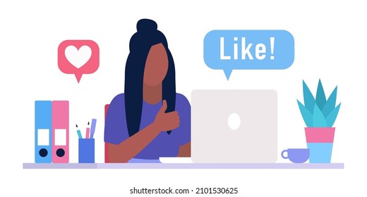 Customer review concept. Vector illustration in a flat style