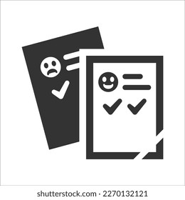 Icono de detalles de la revisión del cliente, Vector Graphics
