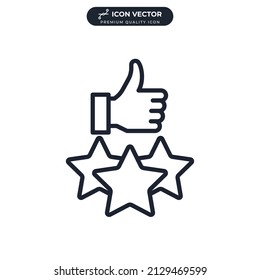 Customer Review. Feedback Icon Symbol Template For Graphic And Web Design Collection Logo Vector Illustration