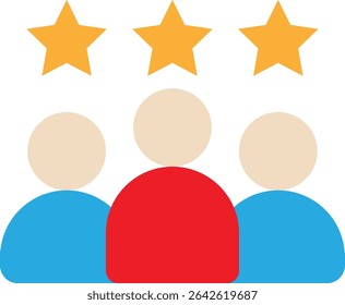Ilustración plana del Vector del icono del Comentarios de la opinión del Cliente