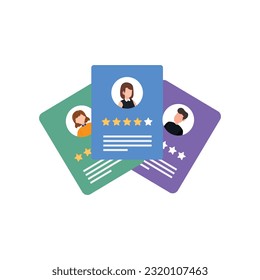 Customer Review or Customer Feedback and ratings concept illustration