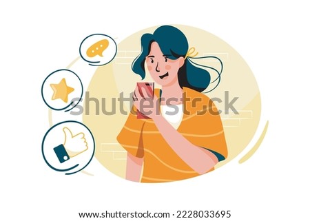 Customer Review Flat Illustration Concept