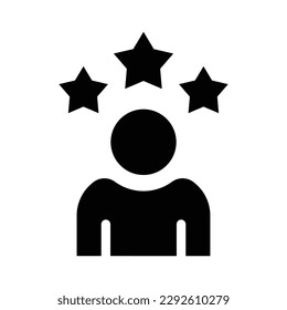 customer review glyph icon illustration vector graphic