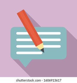 Customer review icon. Flat illustration of customer review vector icon for web design