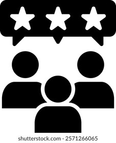 Customer Review Icon Glyph Vector Illustration