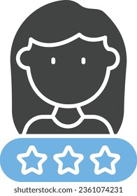 Imagen del icono Revisión del cliente. Adecuado para aplicaciones móviles.