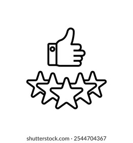 customer review icon isolated on white background