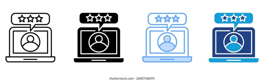 Customer Review Icon Set Multiple Style Collection